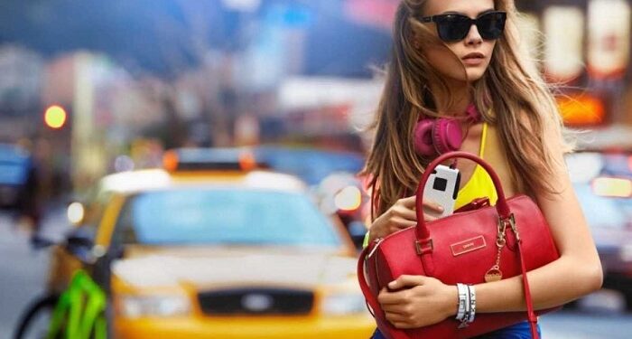 Variety of branded designer handbags in the online boutique