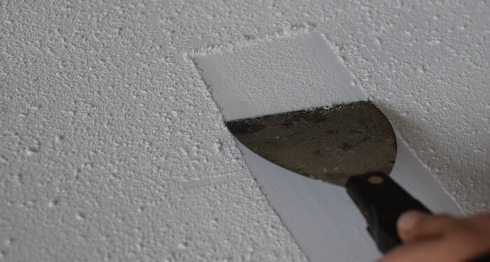 Removing a popcorn textured ceiling: specifics of preparation, basic rules and steps